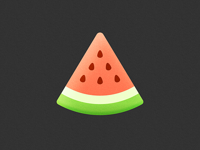 Watermelon! 3d app art brand branding design fruit gradient grain icon illustration logo logo design mark noise slice summer symbol texture watermelon