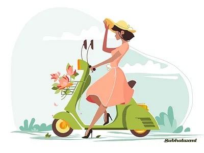 scootygirl 4 06 11 PM animation art design graphic design illustration illustrator logo ui web website