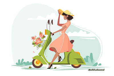 scootygirl 4 06 11 PM animation art design graphic design illustration illustrator logo ui web website