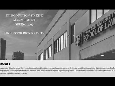 Intro to Risk Management TAMU Law