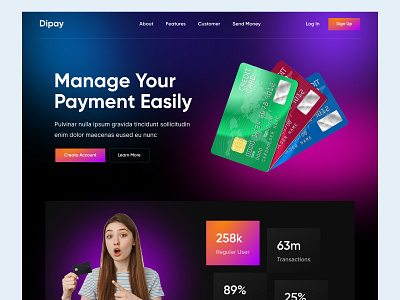 e-Wallet Header Exploration agency clean creative design modern ui ux