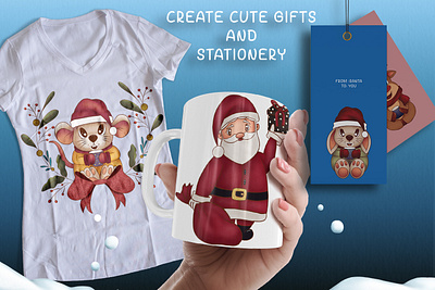 Christmas Clipart Set animal christmas clipart clipart set cute cute art cute illustration graphic illustration illustrations
