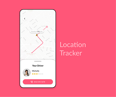 Daily UI 20 - Location Tracker app concept app design daily 100 daily 100 challenge daily ui daily ui 20 dailyui design location location tracker pizza