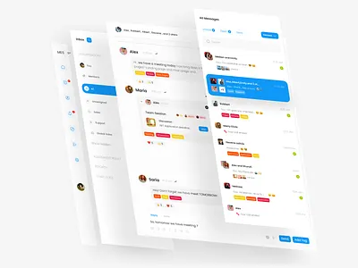 Messenger Dashboard app application application design clean dashboard dashboard design design light popular social platform socialmedia trend trending ui ui design uidesigner uiux ux web website
