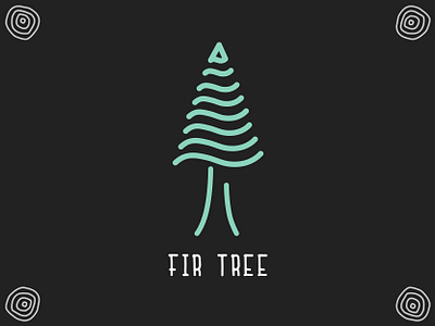 Fir Tree fir tree icon illustration line art modern rustic rustic tree tree icon tree illustration tree logo tree rings