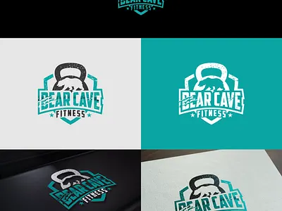 logo design bear fitness sport animal bear design fitness icon sport tshirts vector