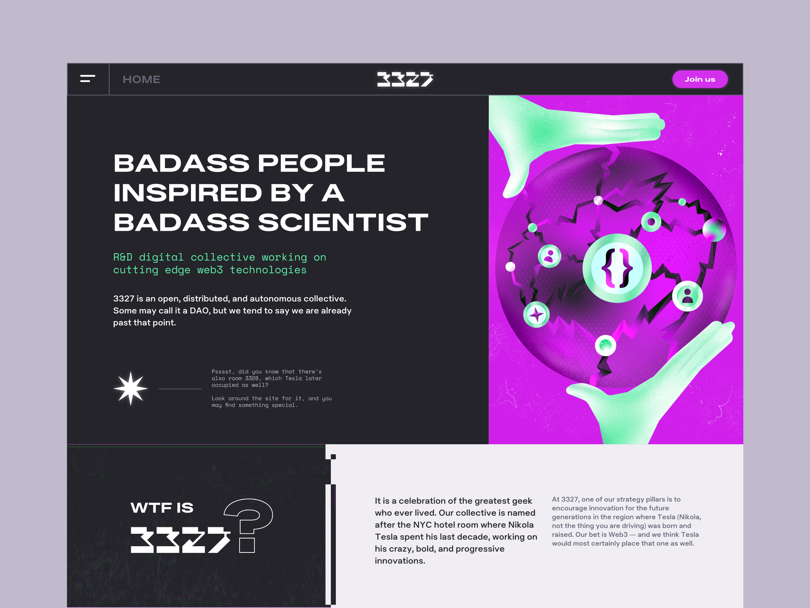 3327 - Web design 3327 black blockchain branding neon tesla web design web3