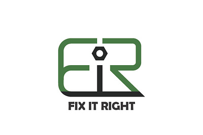 Fix It Right branding logo negative space simple logo