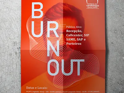 Cartaz - Palestras sobre Burnout design graphicdesign poster