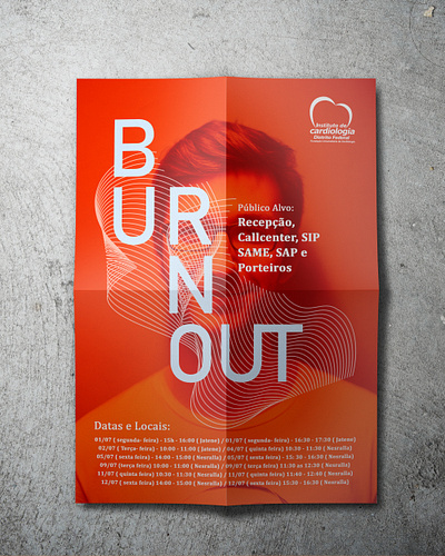 Cartaz - Palestras sobre Burnout design graphicdesign poster