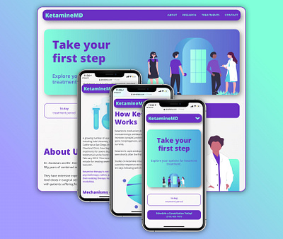 KetamineMD app design doctors health healthcare ux uxui web design