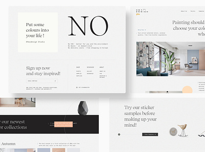 Black Grey Elegant Website Design black black white clean clean design color design grey heydesign heydesign studio homepage minimalist page layout typography ui design website design white