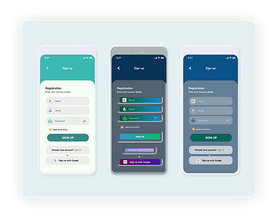 Sign up page using neumorphism adobexd app dailyui design design 2020 graphic design mobile neumorphic design ui ux