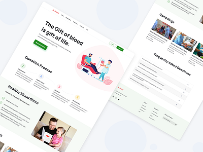 Blood Donor UX/UI design blood blood donation blood donor branding dribbble figma landing page landingpage niranjan top ux ui designer ui ui design web design webdesign