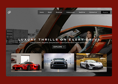 Luxury Car Brand UI – Where Power Meets Elegance design design inspiration figma ui uiux ux