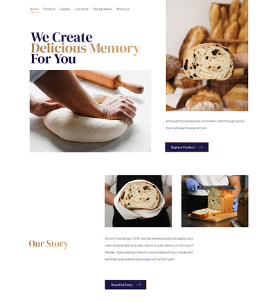 Bakery Landing Page design figma landing landing page ui ux web website