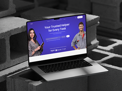 Service provider platform hiring landing page modern website serivce provider ui user experience ux