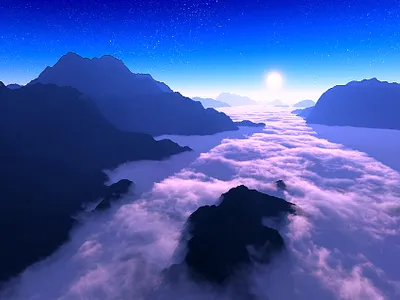 Celestia 3dart celestial clouds digitalart exoplanet fantasy fantasyart fractal isosurface mojoworld mountains procedural scifi scifiart space spaceart spacescape sunrise sunset volumetrics