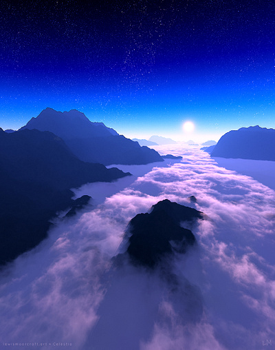 Celestia 3dart celestial clouds digitalart exoplanet fantasy fantasyart fractal isosurface mojoworld mountains procedural scifi scifiart space spaceart spacescape sunrise sunset volumetrics