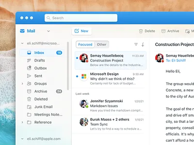 Microsoft Outlook for macOS Big Sur