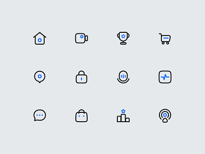 Iconix : Icon set app chat clean community figma freebie hotel icon icon pack icon set icons illustration location mall real estate shop simple ui video