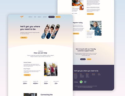 Website redesign for non-profit about branding business button color convert cta curved design digital footer gradient header hero ui ux warm web design webflow