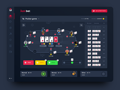 Just Bet | Online Pocker Landing Page app bet betting branding casino design gambling game icons illustration lottery online pokerslot pocker online sketch ui ux web web design website