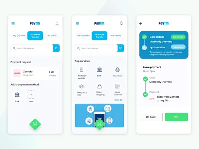 Paytm redesign app branding concept design dribble illustration minimal typogaphy ui ux vector