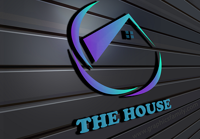 logo for " THE HOUSE " design illustration logo