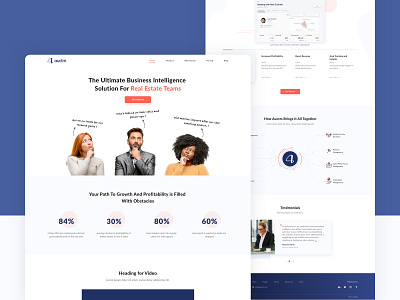 Auctm website design branding business management design illustration realestate realestate teams typography ui ui design user interface website design xd design