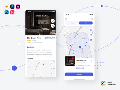 FiHome - Real Estate Mobile App UI Kit app capi creative design estate estate app figma ios mobile sketch ui ui design ui kit vector