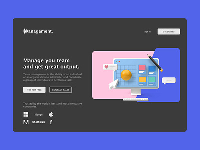 Team management software UI 2d app application branding dashboard design illustration interaction design landing page minimal software trending ui ui ux web app web design web page webdesign website websites