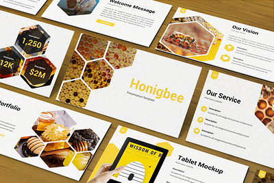 Honigbee – Honey Presentation Template business presentation design keynote template lookbook minimal pitchdeck powerpoint template presentation proposal slides