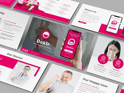 Doktr – Medical Apps Presentation Template business presentation doctor health illustration keynote template lookbook medical minimal pitchdeck powerpoint template presentation proposal proposal template simple slides