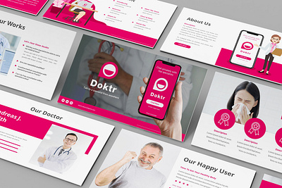 Doktr – Medical Apps Presentation Template business presentation doctor health illustration keynote template lookbook medical minimal pitchdeck powerpoint template presentation proposal proposal template simple slides