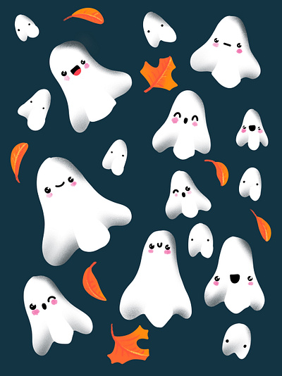 Spooktober Illustration art design digital digital art ghost graphic graphic design graphicdesign halloween illustration procreate