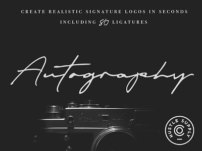 Autography - A Signature Script Typeface autograph calligraphy font handwritten font ligature script logo signature signature font signature logo