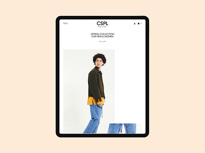 Cospalmer® animation clothing design lookbook main minimal motion promo ui ux web website white