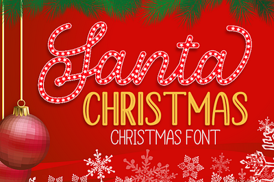 Santa Christmas - A Cute Holiday Font holiday cards logo