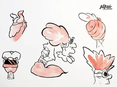 INKTOKER 2020 - Day 07 "Fancy" cartoon character crazy draw drawing fashion haircut hairstyle illustration ink inktober inktober2020 sketch sketchbook style stylish