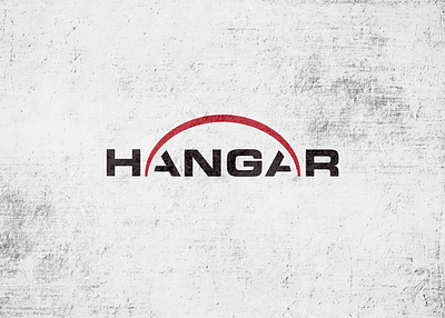 Hangar Logo arc hangar industrial logo negative space roof
