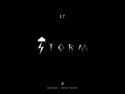 Inktober20 Day 17 app branding creative design icon illustration inktober inktober2020 logo logotype storm typography