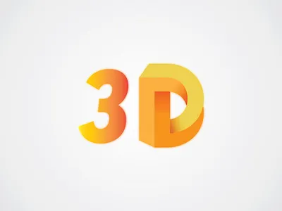 3D text design 3d 3d animation 3d art adobeillustator branding creative design effects gradient color gradients icon logodesign minimal art orange shadow text vector