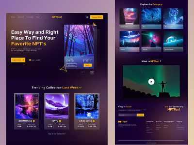 Interactive Landing Page For NFT Website 3d agency animation branding creative design design figma graphic design homepage illustration innovation landing page logo mockups motion graphics nfts technologies ui ux website