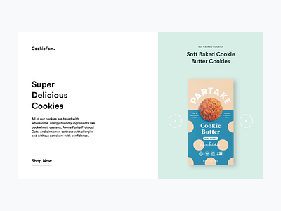 Cookie Fam — Hero Exploration branding clean design figma flat landing page minimal modern ui vector