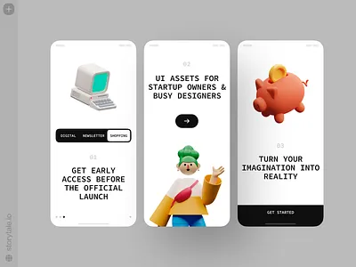 Superscene π 3d app design colorful design illustration product storytale superscene ui ux