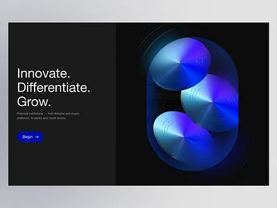 Crypto Platform 3d crypto finance gradient illustration onboarding ui website