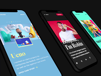 Portfolio Mobile 📱 colorful gallery mobile mobile ui portfolio responsive slider