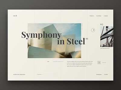Arch | Website Concept architecture concept inspiration landing page layout minimalism serif ui ui design ux desgin web design website
