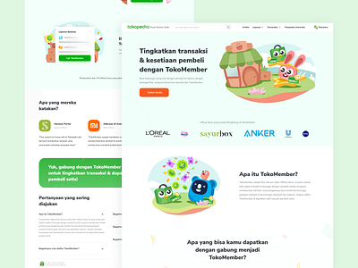 TokoMember Pusat Edukasi Seller clean design ecommerce illustration landing design landingpage ui user experience user interface ux web design webdesign